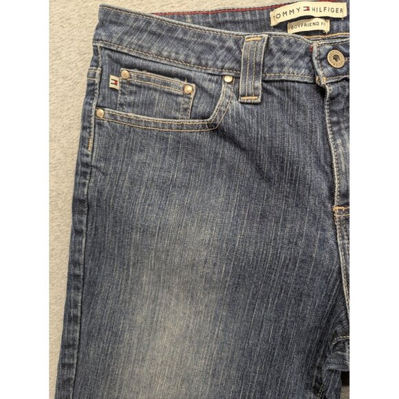 Tommy Hilfiger Jeans Womens 8R Blue Medium Wash Boyfriend Fit Denim 0821402 - Picture 2 of 16